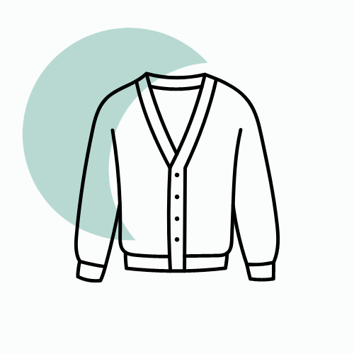 Pull, gilet épais, blanc