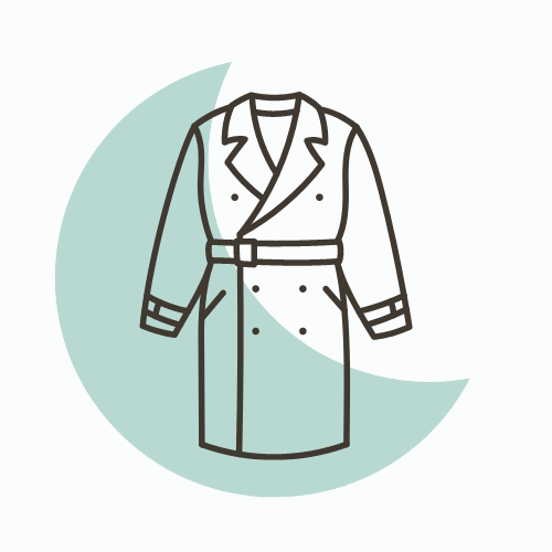 Veste longue, lin, coton