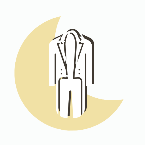 Queue de pie, veste blanche