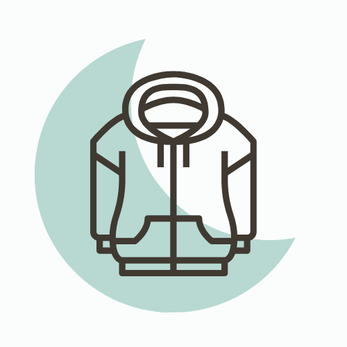 Blouson épais, capuche, blanc